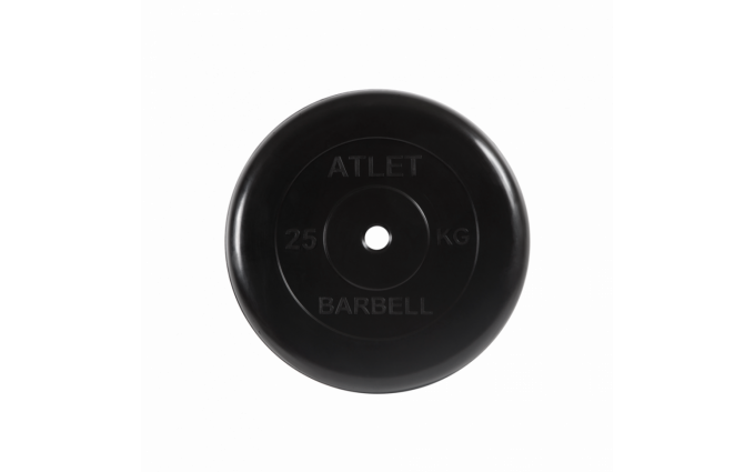 Диск обрезиненный черный MB ATLET d-26 25кг